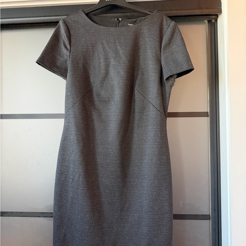 Theory Charcoal Midi Dress